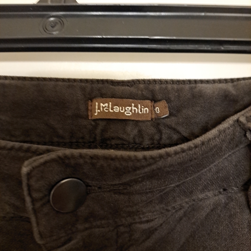 J. McLaughlin Velour Pants Elephant Brown Sz 10 EUC - Picture 5 of 7